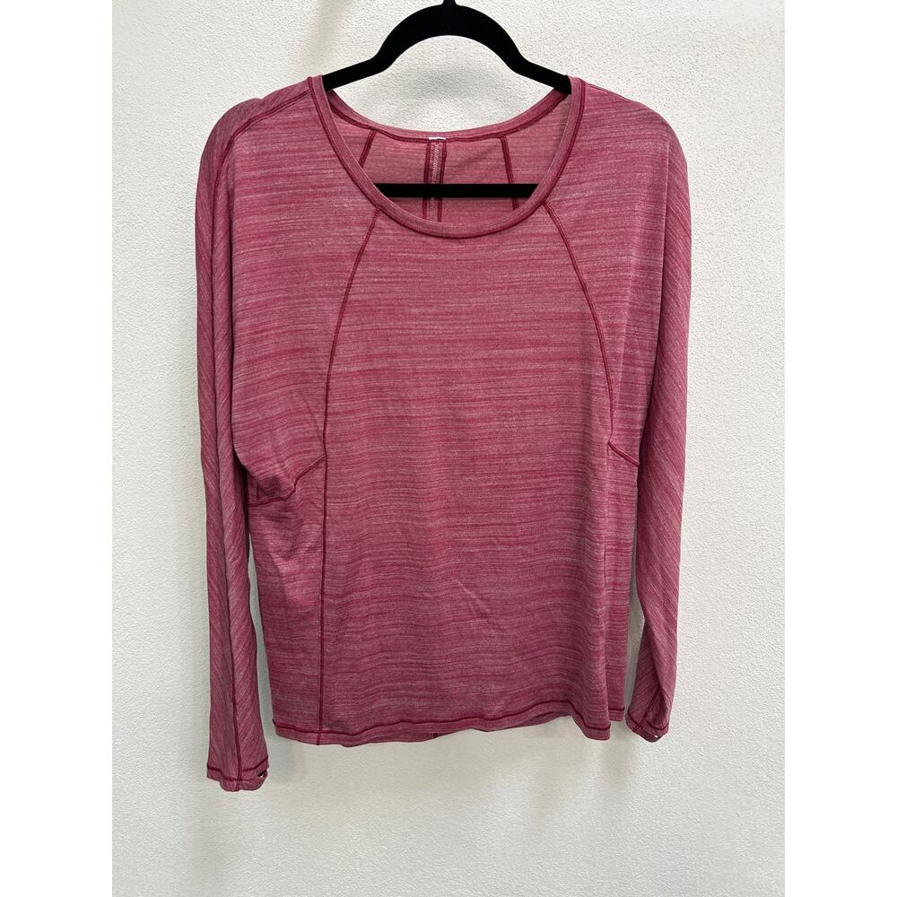 Lululemon Set To Sweat Long Sleeve Training Shirt Women’s Size 10 Red